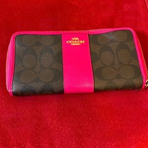Coach zip around wallet